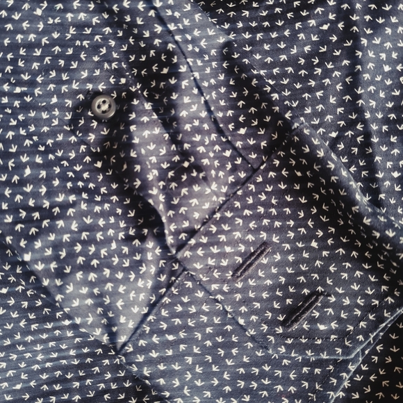 SOLD - Deep blue shirt for men - Picture 3 of 5